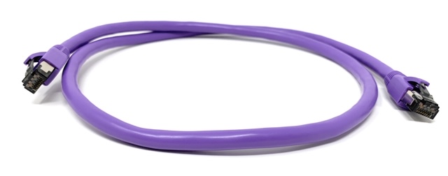Cat8 Shielded 24AWG 40GB Ethernet Network Cable - 3 Feet - Purple